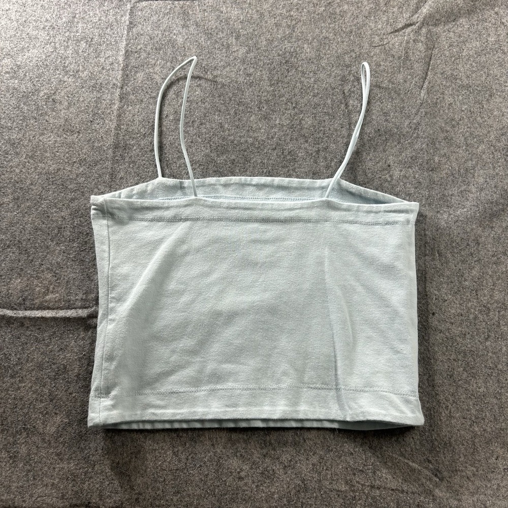 American Eagle Tank Top Womens Small Cropped Spaghetti Strap Pale Blue - Picture 7 of 7